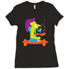 skate face Ladies Fitted T-Shirt