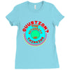 question your thinking flowy crop Ladies Fitted T-Shirt