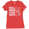 real men love cats Ladies Fitted T-Shirt