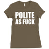 polite as fck Ladies Fitted T-Shirt