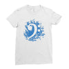 bass clef in blue Ladies Fitted T-Shirt