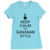 keep calm and gangnam style black t shirt Ladies Fitted T-Shirt