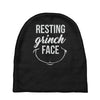 resting grinch face Baby Beanies