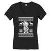 christmas saiyan prince Women's V-Neck T-Shirt