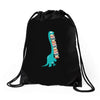 book dinosaurs Drawstring Bags