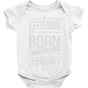 legends are born in february Baby Onesie