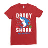 daddy shark doo doo doo family matching Ladies Fitted T-Shirt