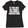 if you met my family you would understand Ladies Fitted T-Shirt