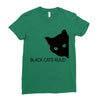 black cats rule Ladies Fitted T-Shirt