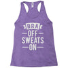 bra off sweats on Racerback Tank