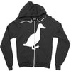 cool duck retro Zipper Hoodie