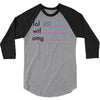 practice your texting 3/4 Sleeve Shirt