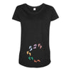 Baby Colorful Foot Maternity Scoop Neck T-shirt