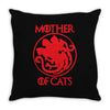 mother of cat new Throw Pillow