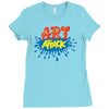 retro tv show unofficial art attack Ladies Fitted T-Shirt