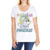 unicorns are born in february cute unicorn Ladies Curvy T-Shirt