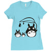 totoro Ladies Fitted T-Shirt