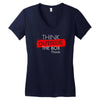 think outside the box thinker Women's V-Neck T-Shirt