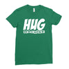 hug machine funny joke Ladies Fitted T-Shirt