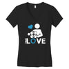 portal true love   aperture lab video gamer teleport online pc goal te Women's V-Neck T-Shirt