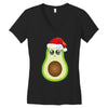 santa avocado Women's V-Neck T-Shirt