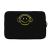 smiley dj techno,club,dance,music,rave retro Laptop sleeve