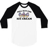 will run for ice cream 3/4 Sleeve Shirt