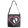 Baby Girl with Heart Any Name Customized Adjustable Strap Totes