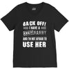 back off i have a crazy nanny and i'm not afraid to user her V-Neck Tee