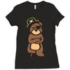 pirate bear Ladies Fitted T-Shirt