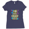 love my crazy dog Ladies Fitted T-Shirt