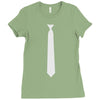 skinny white tie Ladies Fitted T-Shirt