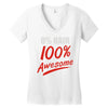 zero hair 100 awesome Women's V-Neck T-Shirt