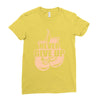 Never Give Up Uterine Cancer Awareness Ladies Fitted T-Shirt
