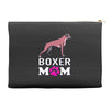 love boxer dog mom funny Accessory Pouches