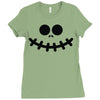 pumpkin funny face Ladies Fitted T-Shirt