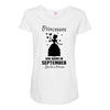 Princesses Are Born in September Yes I'm a Princess Maternity Scoop Neck T-shirt