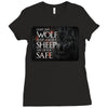 Leave One Wolf Alive And The Sheep Are Never Safe Ladies Fitted T-Shirt