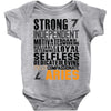 Strong Independent Motivated Aries Baby Onesie