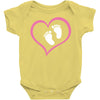 Baby Girl with Heart Any Name Customized Baby Bodysuit