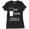 technically the glass is always full Ladies Fitted T-Shirt