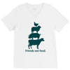 friends not food. V-Neck Tee