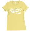 daddy since 2015   mens funny Ladies Fitted T-Shirt
