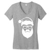 santa hipster Women's V-Neck T-Shirt