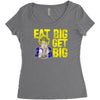 eat big get big Women's Triblend Scoop T-shirt
