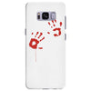 bloody hand print funny zombie kill undead blood horror killer Samsung Galaxy S8 Plus