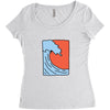Wave Women's Triblend Scoop T-shirt