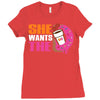 She Wants The D Dunkin Donuts Ladies Fitted T-Shirt