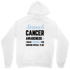 stomach cancer awaneress i wear periwinkle for someone special to me Unisex Hoodie