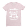 June Girls Are Sunshine Mixed With A Little Hurricane Ladies Fitted T-Shirt
